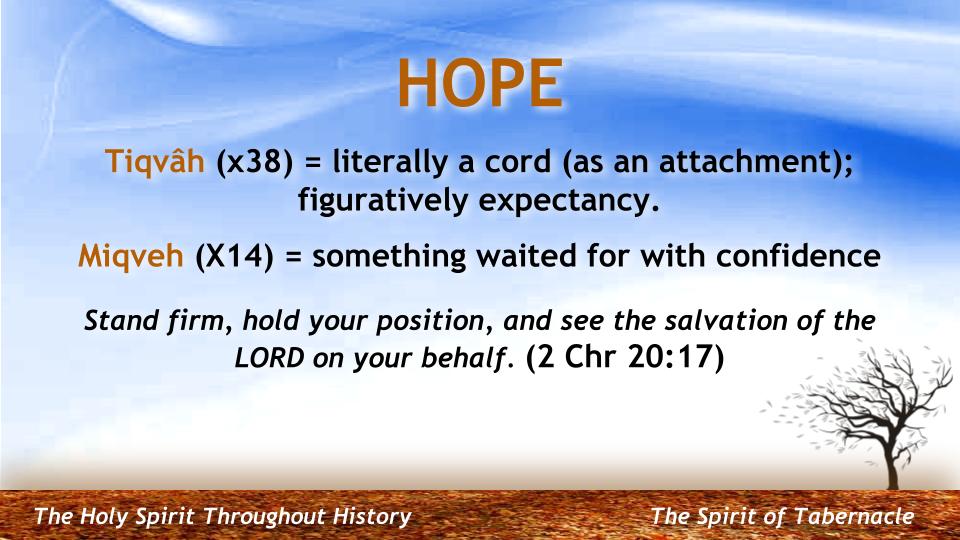 The Holy Spirit Throughout History #24: "The Spirit of Hope” -- 1&2 Chronicles