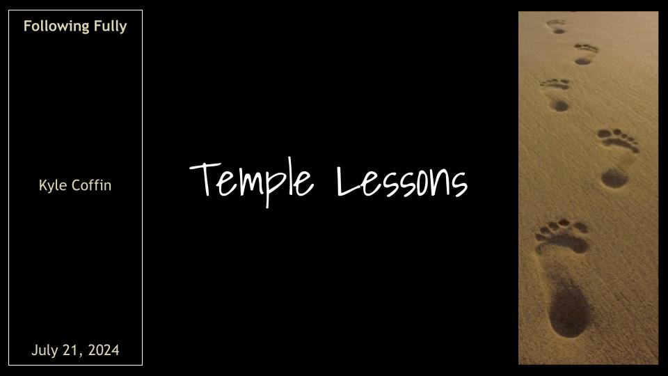 Following Fully #27: 1 Chronicles 17  "Temple Lessons"