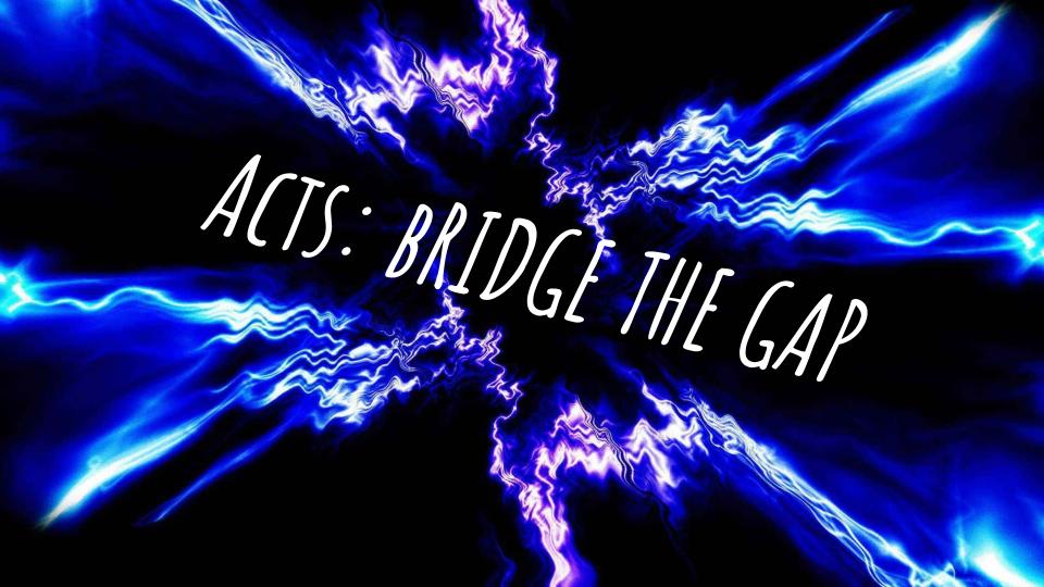Acts #62: The Church Empowered-- "Bridge the Gap" (Acts 21:17-25)